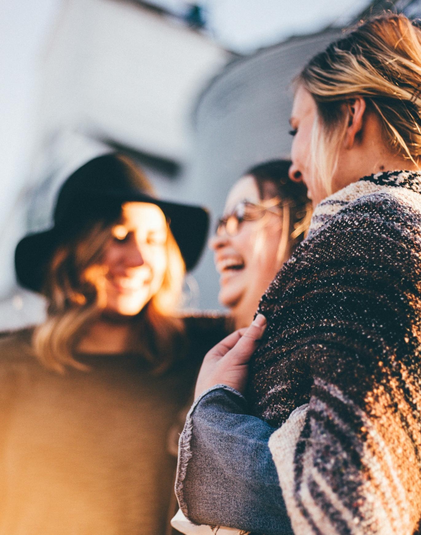 a group of people sitting together